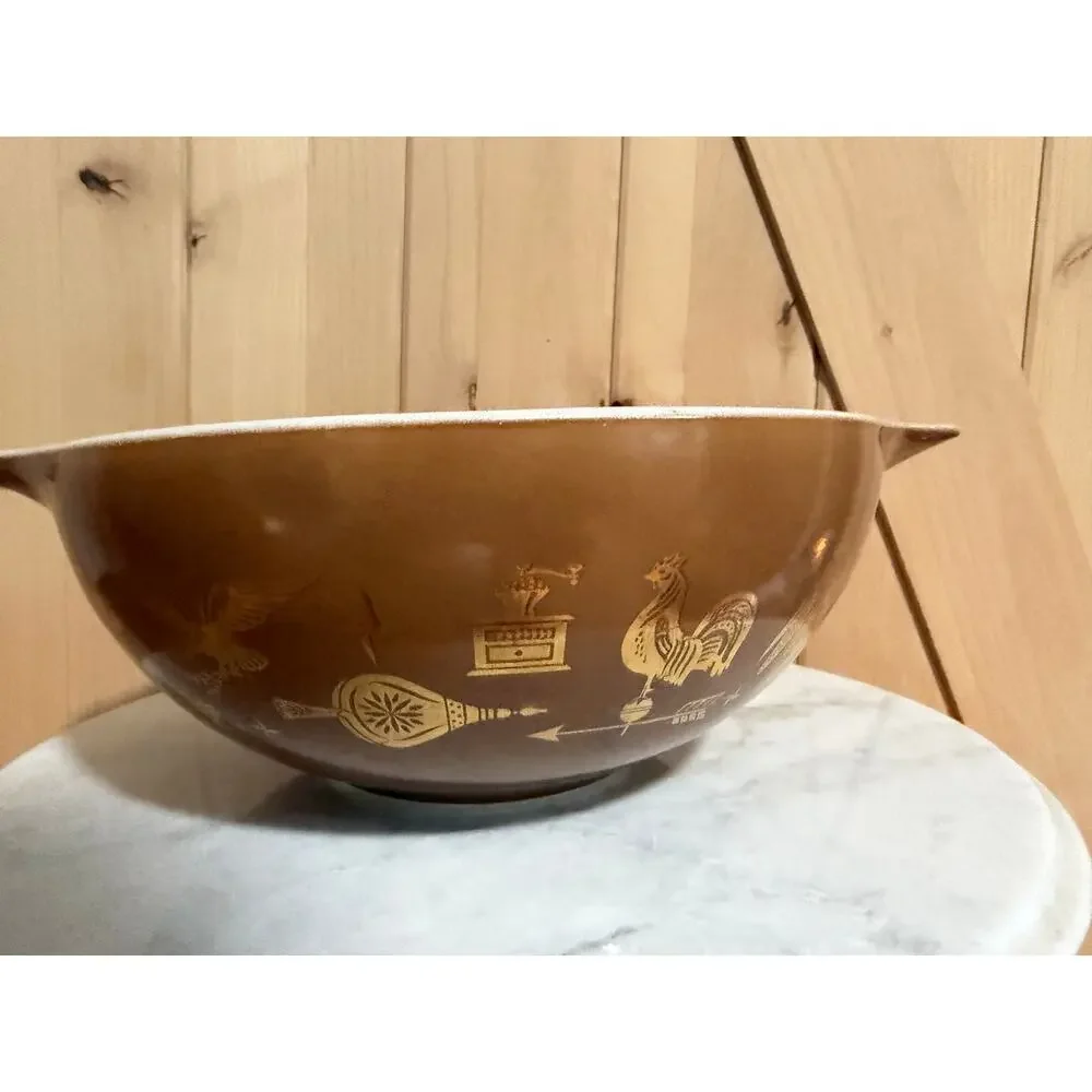Vintage Pyrex Set of 3 Early American Cinderella Nesting Bowls